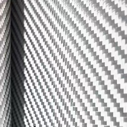 Crepe Pan Carbon - 3k 240gsm Glänzend Versilbertes Glasfasergewebe 2x2