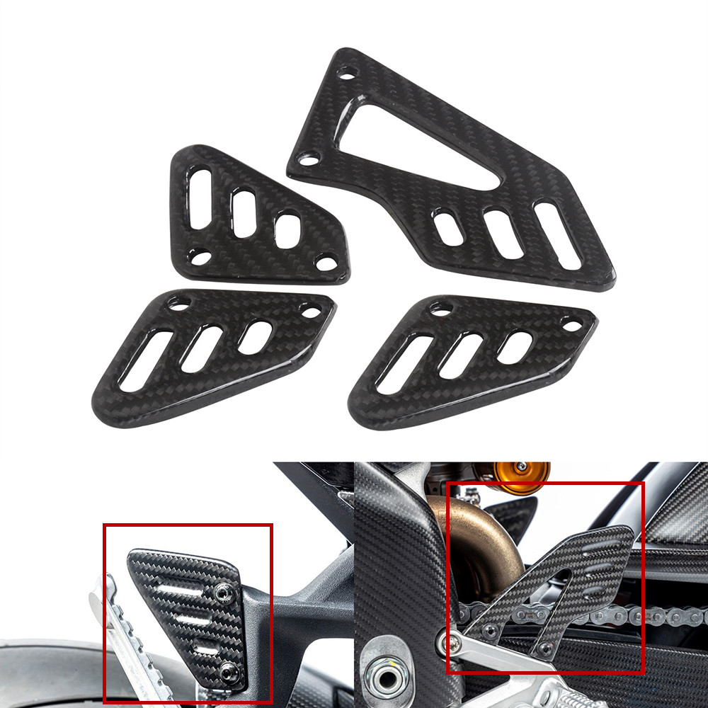 Crepe Pan Carbon - 4 Stück Kohle faser Motorrad Fersen